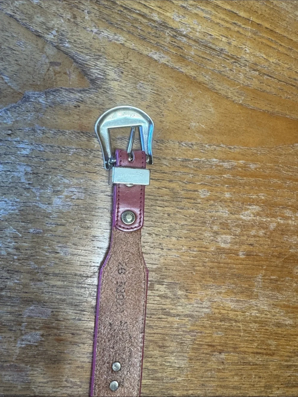 Vintage 1990 Leegin Silver Creek Red Animal Concho Belt 26